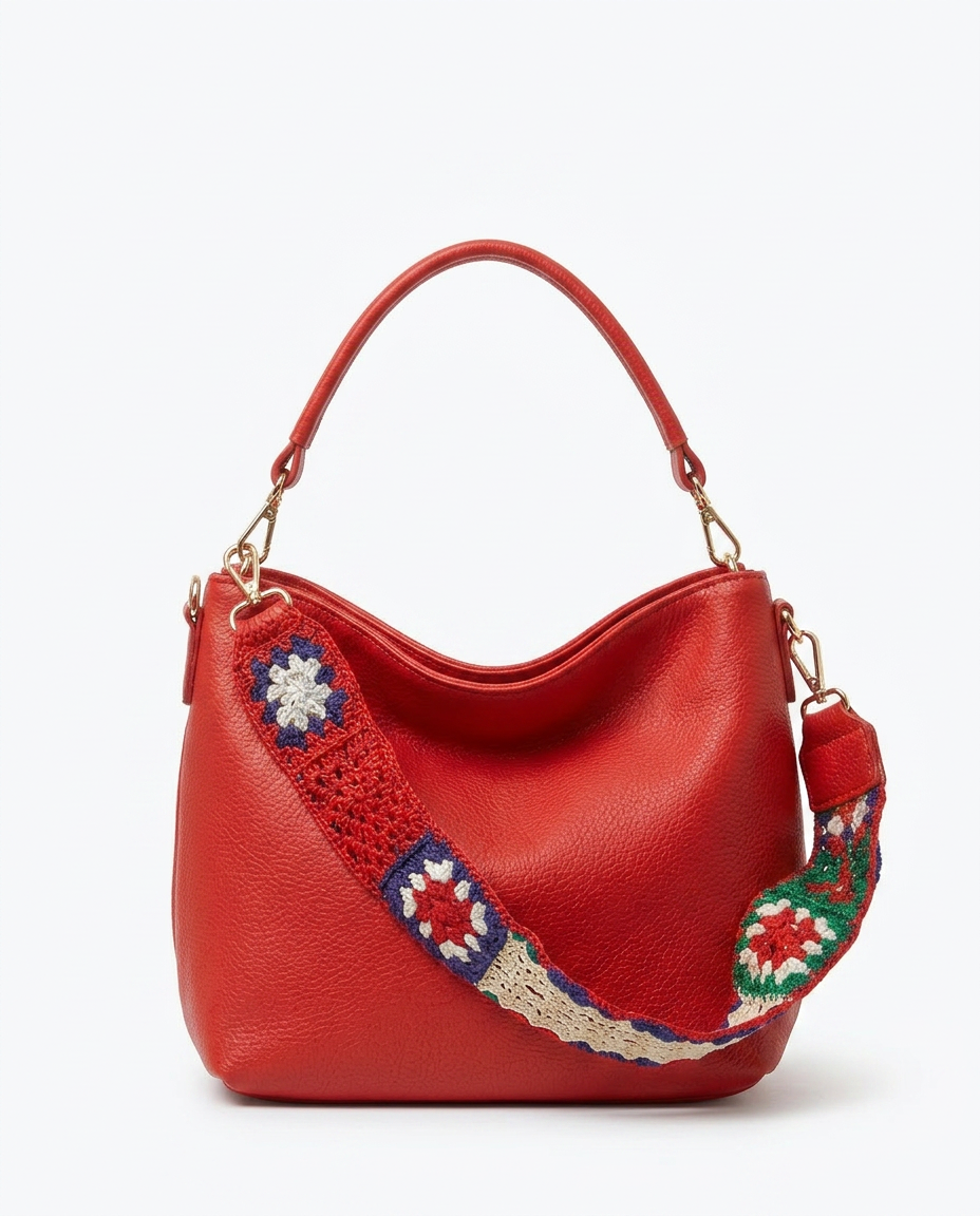 Bolso Rojo · Asa Floral